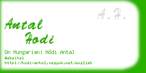 antal hodi business card
